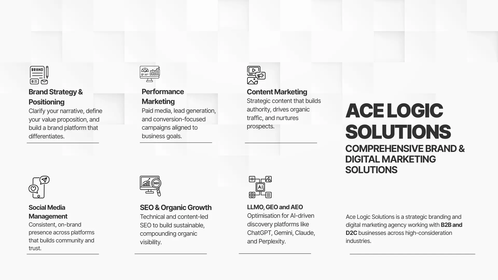 Ace Logic Solutions Services Card